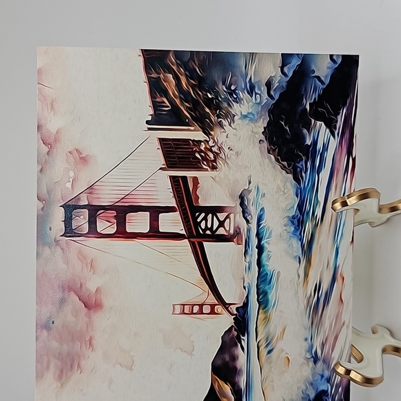 Golden Gate Bridge‎ Fantasy Art Watercolor Oil Painting Print - Picture 6 of 7